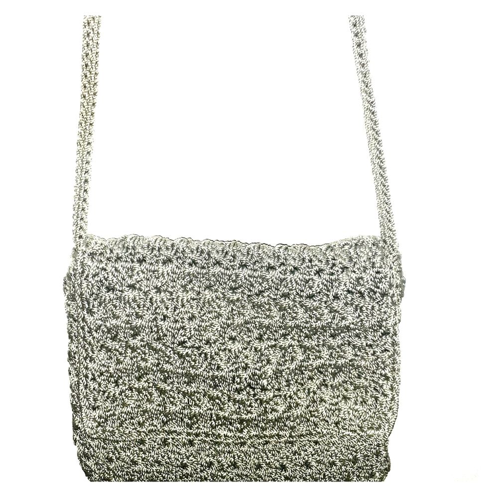 Sak grey croshet crossbody purse